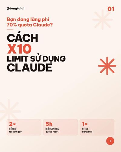 Bạn trả tiền Claude Pro mà chỉ dùng được 2 lần reset/ngày 😭 Trick này setup 1 lần → dùng mãi mãi, không cần bật máy ✅ Swipe để xem cách…
