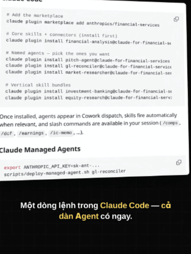 Khi AI "cân" luôn Phố Wall: Khám phá bộ công cụ tài chính khủng từ Anthropic!